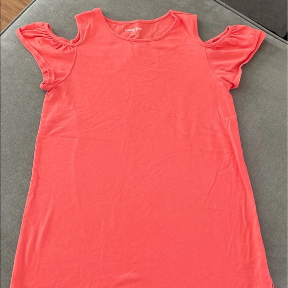 Land’s End cold shoulder coral dress 8-10 - Picture 1 of 3